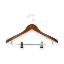 KLEERHANGER MET ROKCLIPS EN ROKINKEPINGEN HOUT-KASTANJEBRUIN 44CM (100) artikelfoto