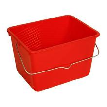 SEAU A PEINTURE 7L ROUGE 26X19.5X19CM (1) photo du produit