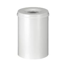 CORBEILLE A PAPIER 30L RONDE AVEC ETOUFFOIR V-PART BLANC MAT D.33.5X47CM (1) photo du produit