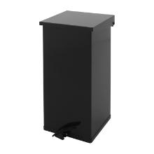 POUBELLE A PEDALE CARRO-KICK 55L ALU NOIR 30X30X60CM (1) photo du produit