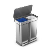 POUBELLE A PEDALE LINER POCKET RECYCLER 24X34L INOX FFP 56X30X65.5CM (1) photo du produit