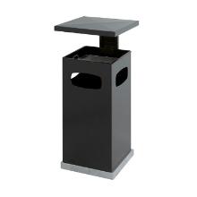CENDRIER/POUBELLE AVEC COUVERCLE AMOVIBLE 70L ANTHRACITE 39,5x39,5x91CM (1) photo du produit