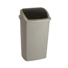 POUBELLE AVEC COUVERCLE BASCULANT 50L GRIS/NOIR 40X31X68CM (12) photo du produit