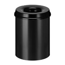 CORBEILLE A PAPIER 15L RONDE AVEC ETOUFFOIR V-PART NOIR D.26X36CM (1) photo du produit