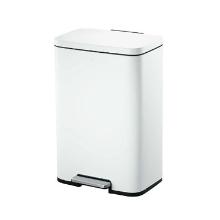 POUBELLE A PEDALE MADISON 50L EKO BLANC AVEC SEAU INT.PLAST 42.5X36.5X64.6CM (1) photo du produit