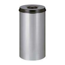 CORBEILLE A PAPIER 50L RONDE AVEC ETOUFFOIR V-PART ALU/NOIR D.33.5X63CM (1) photo du produit