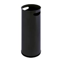 PORTE PARAPLUIE INOX NOIR AVEC POIGNEES ET FOND PLASTIQUE 21.5X50CM (1) photo du produit