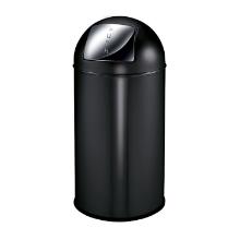 POUBELLE EKO 40L AVEC COUVERCLE PUSH -SEAU INTERIEUR METAL NOIR D.34X74CM (1) photo du produit