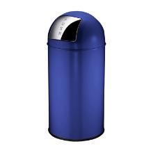 POUBELLE EKO 40L AVEC COUVERCLE PUSH -SEAU INTERIEUR METAL BLEU D.34X74CM (1) photo du produit