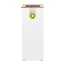 POUBELLE LUNE PAXA LARGE 65L BLANC/VERT ORGANIC 30X30X72CM (1) photo du produit