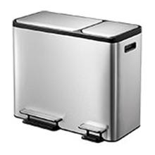POUBELLE A PEDALE ECOCASA 30+15L EKO MAT INOX 32.1X60.5X49.2CM (1) photo du produit