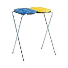 SUPPORT SAC POUBELLE -COUVERCLES BLEU ET JAUNE 66X42X82CM (1) photo du produit