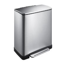 POUBELLE A PEDALE E-CUBE 50L EKO INOX MAT FPP 50X34.5X65CM (1) photo du produit