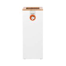 AFVALBAK PAXA LARGE 34L WIT/ORANJE PLASTIC 24X24X60CM (1) artikelfoto