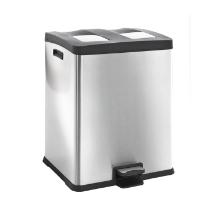 POUBELLE A PEDALE REJOICE RECYCLING 30+30L EKO MAT RVS 49.5X45.9X63.6CM (1) photo du produit