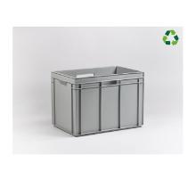 BAC E-LINE NORMBOX RECYCLED GRIS 90L AVEC 4 POIGNEES OUVERTS 60X40X42.5CM (1) photo du produit