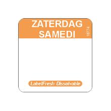 ROULEAU LABELFRESH-EASY -DISSOLVABLE - 22X22MM - ZATERDAG/SAMEDI (6X500 ETIQ.) photo du produit