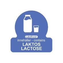 ROULEAU LABELFRESH - ALLERGENES LAKTOS/LACTOSE - 30X30MM (6X500 ETIQUETTES) photo du produit