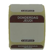 ROULEAU LABELFRESH - EASY - 30X25MM - DONDERDAG/JEUDI (6X1000 ETIQUETTES) photo du produit