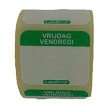 ROULEAU LABELFRESH - EASY - 30X25MM - VRIJDAG/VENDREDI (6X1000 ETIQUETTES) photo du produit