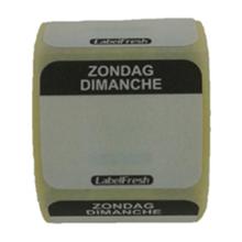 ROL LABELFRESH - EASY - 30X25MM - ZONDAG/DIMANCHE (6X1000 ETIKETTEN) artikelfoto