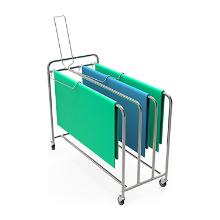 CHARIOT PORTE-FEUILLES AVEC 4 SUPPORTS 1225X600X900MM (1) photo du produit