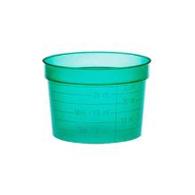 MEDICATIEPOTJES 30CC BREED/LAAG GEGRADUEERD GROEN (40X50) artikelfoto