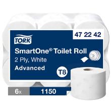 PAPIER TOILETTE TORK SMARTONE ADVANCED 2PLIS 207M 1150CPS T8 (6) photo du produit