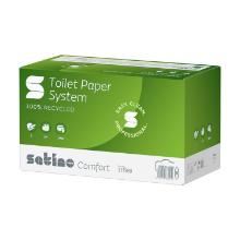 PAPIER DE TOIL. SATINO COMFORTT ROUL.SYST. 2PLIS 9.8X13.8CM 100M 724CPS JT3 (24) photo du produit
