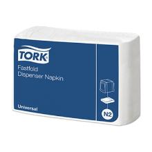 SERVIETTE TORK PAP.BLANC 25X30CM 1PLI FASTFOLD N2 (36X300) photo du produit