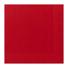 SERVIETTE DUNI PAP. ROUGE 40X40CM 3PLIS 1/4 (8X125) photo du produit