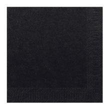 SERVIETTE DUNI PAP. NOIR 33X33CM 2PLIS 1/4 (16X125) photo du produit