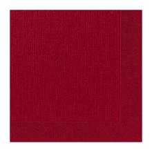 SERVIETTE DUNI PAP. CLASSIC EMBOSSED BORDEAUX 40X40 4PLIS 1/4 (6X50) photo du produit