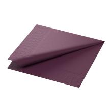 SERVIETTE DUNI PAP. PRUNE 33X33CM 3PLIS 1/4 (4X250) photo du produit
