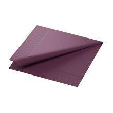 SERVIETTE DUNI PAP. PRUNE 40X40CM 3PLIS 1/4 (8X125) photo du produit