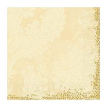 SERVIETTE DUNI PAP. ROYAL CREAM 40X40CM 3PLIS 1/4 (4X250) photo du produit