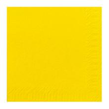 SERVIETTE DUNI PAP. JAUNE 33X33CM 3PLIS 1/4 (8X125) photo du produit