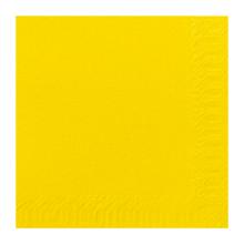 SERVIETTE DUNI PAP. JAUNE 40X40CM 3PLIS 1/4 (8X125) photo du produit