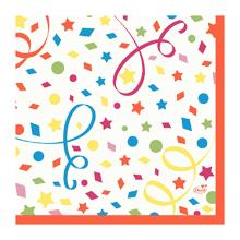 SERVIETTE DUNI PAP. CONFETTI 33X33CM 3PLIS ¼ (10X50) photo du produit