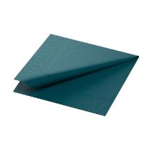 SERVIETTE DUNI PAP. OCEAN TEAL 24X24CM 3PLIS 1/4 (8X250) photo du produit
