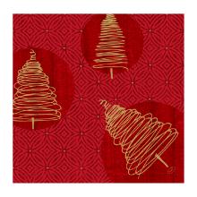 SERVIETTE DUNISOFT ELEGANT TREES 40X40CM 1/4 (6X60) photo du produit