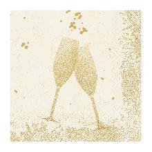 SERVIETTE DUNI PAP. CELEBRATE CREAM 33X33CM 3 PLIS ¼ (10X50) photo du produit