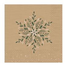 SERVIETTE DUNI PAP. NATURAL CHARM 33X33CM 3 PLIS ¼ (10X50) photo du produit