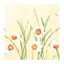 SERVIETTE DUNI PAP. DAFFODIL JOY 40X40CM 3PLIS ¼ (4X250) photo du produit