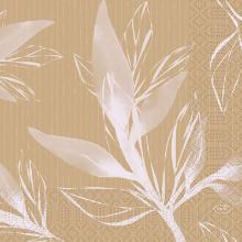 SERVIETTE DUNI PAP. ECO LEAVES 33X33CM 3 PLIS 1/4 (10X50) photo du produit