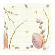 SERVIETTE DUNISOFT WILLOW EASTER 40X40CM 1/4 (6X60) photo du produit