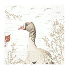 SERVIETTE DUNI PAP. WOOD & GOOSE 33X33CM 3 PLIS 1/4 (10X50) photo du produit