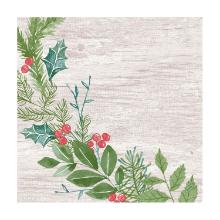 SERVIETTE DUNISOFT WINTER GREENERY 40X40CM 1/4 (6X60) photo du produit
