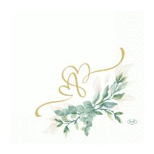 SERVIETTE DUNI PAP. LOVE HEARTS 33X33CM 3 PLIS 1/4 (10X50) photo du produit