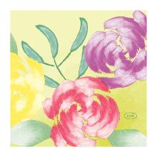 SERVIETTE DUNI PAP. SOFT TROPICS 24X24CM 3PLIS 1/4 (20X50) photo du produit